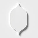 Aspen White Honed Gothic Arabesque Waterjet Marble Tiles 4 7/8x8 13/16