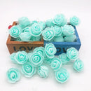 Assorted white & pink handmade foam rose flower heads wedding decor by Decorbites