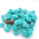 Assorted white & pink handmade foam rose flower heads wedding decor by Decorbites