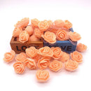Assorted white & pink handmade foam rose flower heads wedding decor by Decorbites