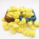 Assorted white & pink handmade foam rose flower heads wedding decor by Decorbites