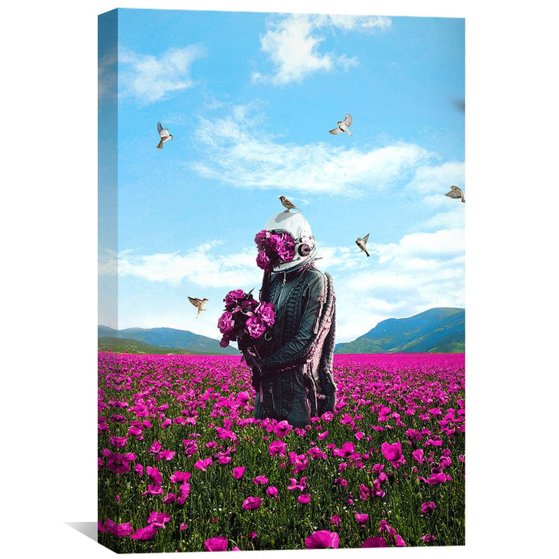 Astronaut Birds Canvas