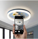 GobekUsa Astronaut Kids Ceiling Fan Light - Modern Minimalist Boy and Girl Room Fixture