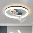 GobekUsa Astronaut Kids Ceiling Fan Light - Modern Minimalist Boy and Girl Room Fixture