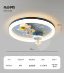 GobekUsa Astronaut Kids Ceiling Fan Light - Modern Minimalist Boy and Girl Room Fixture