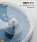 GobekUsa Astronaut Kids Ceiling Fan Light - Modern Minimalist Boy and Girl Room Fixture