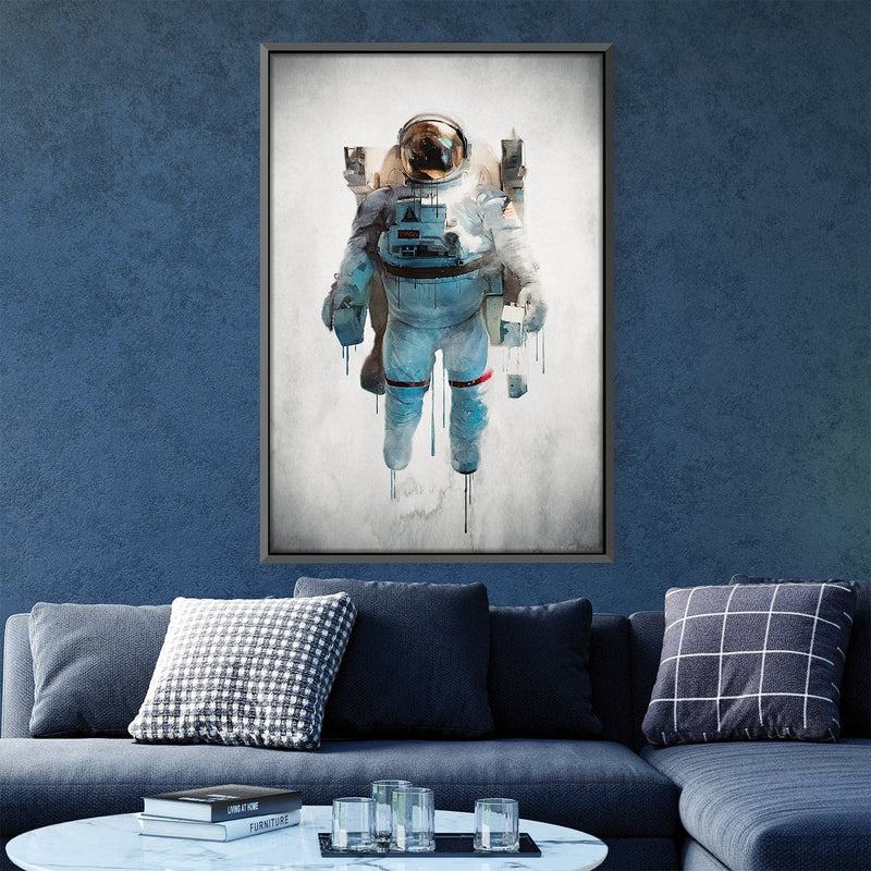 Astronaut Brush Strokes Canvas