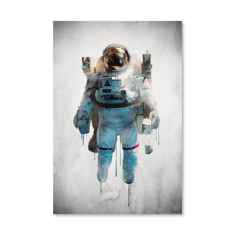 Astronaut Brush Strokes Canvas