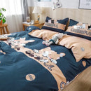GobekUsa Cartoon Lattice Floral Geometric Pattern Bedding Set