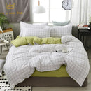GobekUsa Cartoon Lattice Floral Geometric Pattern Bedding Set