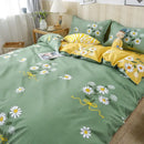 GobekUsa Cartoon Lattice Floral Geometric Pattern Bedding Set