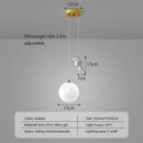 GobekUsa Astronaut Moon LED Pendant Light for Children's Room, Nordic Iron Design.