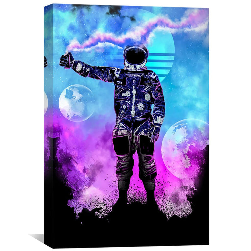 Astronaut Smoke Canvas
