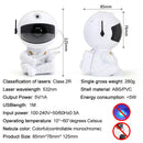 Astronaut white galaxy star night light bedroom projector by Decorbites