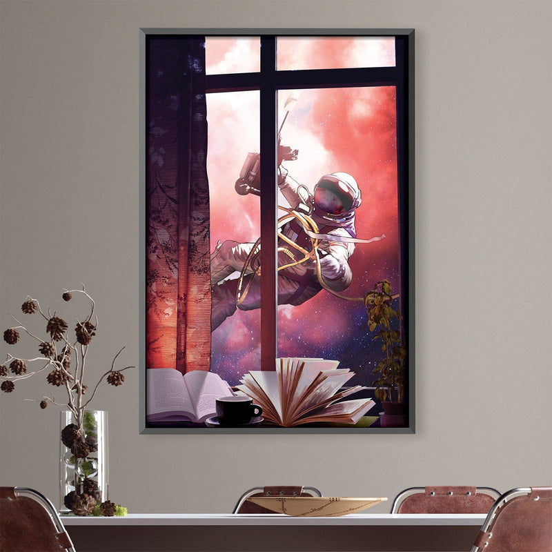 Astronaut Window Canvas