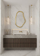 Asymmetrical Mirror Wall Brass Mirror