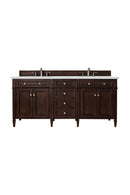 James Martin Brittany 72" Double Bathroom Vanity, Burnished Mahogany