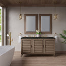 James Martin Portland 60" Double Bathroom Vanity, Whitewashed Walnut