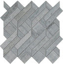 Athens Grey Dark, Atelier Grey Light Honed Desing Bm 101 Waterjet Marble Mosaics 4x7 1/2