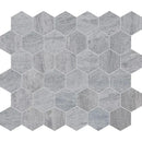 Athens Grey Dark Honed Hexagon 2 Marble Mosaics 12x12