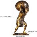 GobekUsa Atlas Resin Statue: Greek Titan Holding Astronomy Globe, Bronze Finish