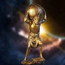 GobekUsa Atlas Resin Statue: Greek Titan Holding Astronomy Globe, Bronze Finish