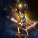 GobekUsa Atlas Resin Statue: Greek Titan Holding Astronomy Globe, Bronze Finish