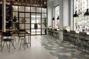 Attitude Light White Hexagon 8 1/ Concrete Look Porcelain Tiles 8.5x10