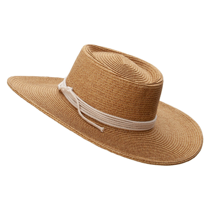 Women's Paper Braid Gambler style Hat