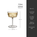 Beau Crystal Cocktail Coupes by Viski