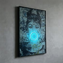 Audrey Hepburn Bubble Gum LED Painting