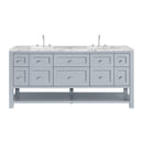 James Martin Breckenridge 72" Double Bathroom Vanity, Serenity Blue