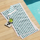 Oversized Striped Border Cabana Beach Towel - Santa Cruz by Great Bay Home