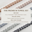 Cotton Border-Stitched 6-Piece Towel Set - Valery Collection by Great Bay Home