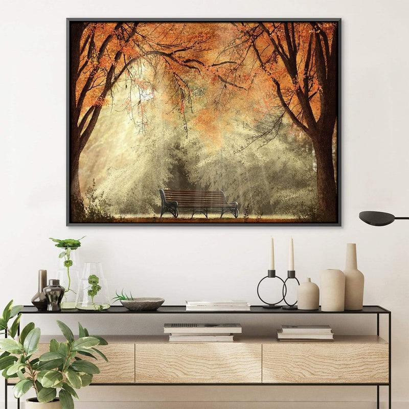 Autumn Bench Canvas