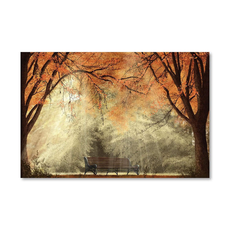 Autumn Bench Canvas