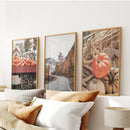 Autumn Pumpkin Set of 3 Prints. Rustic Fall Harvest Decor by Wall Art Set