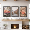 Autumn Pumpkin Set of 3 Prints. Rustic Fall Harvest Decor by Wall Art Set