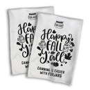 Waffle Towels – White with Printed Patterns (2-Pack)