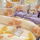 GobekUsa Brushed Cotton Printed Duvet Cover Set - Single/Double Bed Bedclothes