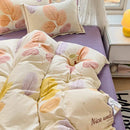 GobekUsa Brushed Cotton Printed Duvet Cover Set - Single/Double Bed Bedclothes