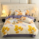 GobekUsa Brushed Cotton Printed Duvet Cover Set - Single/Double Bed Bedclothes