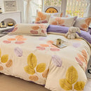 GobekUsa Brushed Cotton Printed Duvet Cover Set - Single/Double Bed Bedclothes