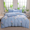 GobekUsa Brushed Cotton Printed Duvet Cover Set - Single/Double Bed Bedclothes