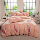 GobekUsa Brushed Cotton Printed Duvet Cover Set - Single/Double Bed Bedclothes