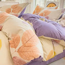 GobekUsa Brushed Cotton Printed Duvet Cover Set - Single/Double Bed Bedclothes