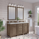 James Martin Bristol 60" Double Bathroom Vanity, Whitewashed Walnut