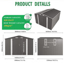 Large Outdoor Storage Shed With Lockable Door, Air Vent