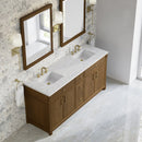 James Martin Bellshire 72" Double Bathroom Vanity, Honey Oak