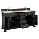 James Martin Brookfield 72" Double Bathroom Vanity, Black Onyx